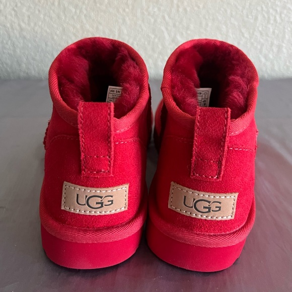 Ugg Ultra Mini Classic Boots Red Samba Size 7 New - Picture 11 of 14